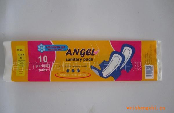 外貿Angelnappies直條型衛(wèi)生巾OEM衛(wèi)生巾加工工廠