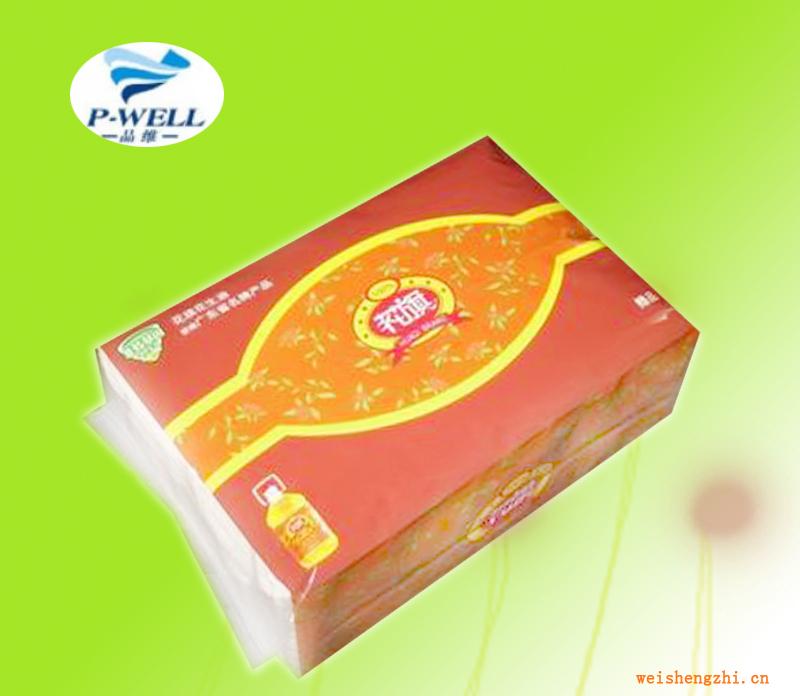 品維紙業(yè)廠家專業(yè)訂制各種規(guī)格軟包面巾，盒裝紙巾，廣告餐巾等