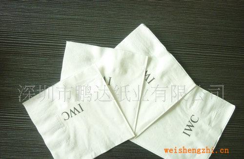廠家供應(yīng)單色印刷LOGO23*23雙層餐巾紙