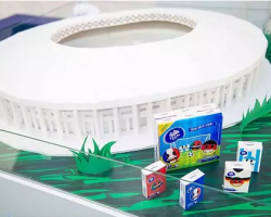 世界之大無奇不有！四年一次的世界杯狂歡，維達竟用紙巾造了個足球現(xiàn)場